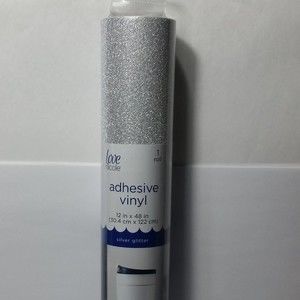 Adhesive Vinyl Silver Glitter